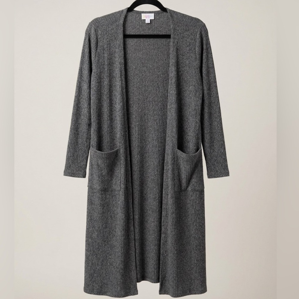 LuLaRoe Women's Long Heather Gray Duster Cardigan Size Medium